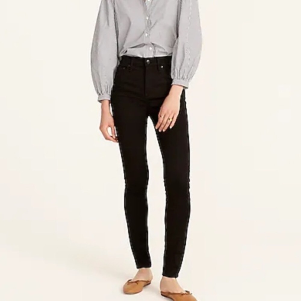 J Crew Toothpick Black Skinny Jeans, size 28